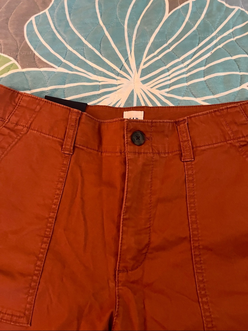 NWT Gap Girlfriend Khakis in a burnt orange Sz 12 - Picture 4 of 14